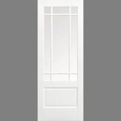 LPD Internal Downham Glazed Clear Bevelled Glass Prime Plus - 9L White Doors • £94.99