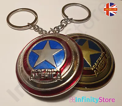 The Avengers Keyring Captain America Shield Metal Keychain Endgame Gift UK • £4.45