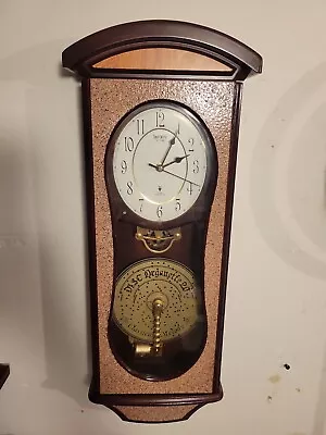 Vintage Rhithm Small World Music Box Disc Organette Clock • $120