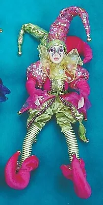 Porcelain Jester Doll 26  Mardi Gras Jester Dolls • $36.95