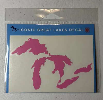 Michigan Great Lakes Window Vinyl Sticker Decal - Fun Bright Pink Color • $2.99