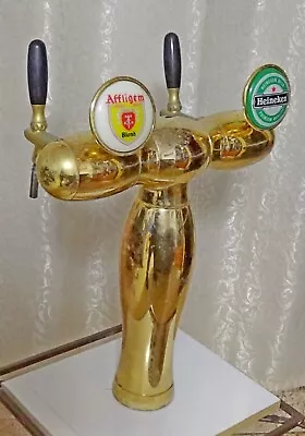 Vintage Double Beer Tap Polished Brass • $600