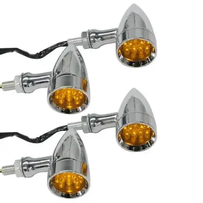 4X Motorcycle LED Turn Signals Amber Light For Honda VTX1300C VTX1800C VTX 1800N • $43.87