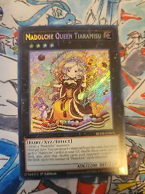 YuGioh Madolche Queen Tiaramisu BLMR-EN076 NM (1st Ed.) Secret Rare Card • $1.99