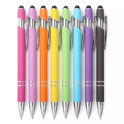 8 Pack Ballpoint Pen 2-in-1 Stylus Retractable Ballpoint Pen With Stylus Tip... • $12.35