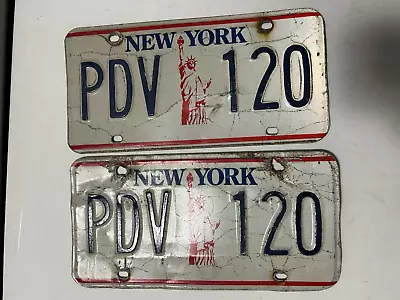 Vintage 1986-2000 PAIR New York “Statue Of Liberty” License Plates  • $2.99