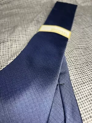 Michael Kors Solid Navy Blue Men's Tie 100% Silk NWT • $14.99