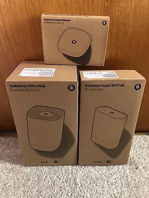 £120 • Buy VODAFONE PRO BROADBAND Ll ULTRA HUB SUPER WIFI 6E MESH ROUTER + BOOSTER + 4G SET