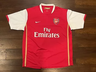 Arsenal Fc 2006 2008 Football Jersey Shirt Soccer Nike Fly Emirates Mens Xl • $48.87