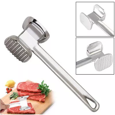 1PCS New Stainless Steel Hammer Meat Mallet Tenderizer Steak Hammer Kitchen   WB • £4.87