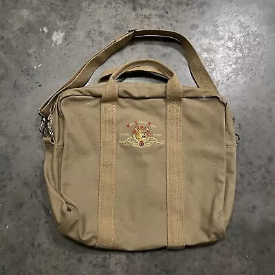 VTG Metro Goldwyn Mayer Brown Zip Columbia Carry Cavas Tote Bag • $24.99