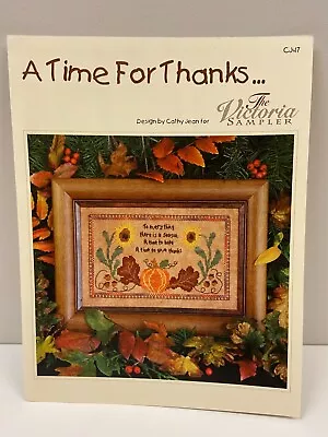 Victoria Sampler A Time For Thanks Cross Stitch Single Pattern Craft Book • $5.56