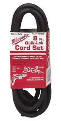 Milwaukee® 8' X 18/3 AWG Quik-lok™ Cord (For Use With Electric Drill/Driver Ham • $60