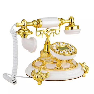 Desktop Vintage Dial Telephone Hand-free Landline Telephone European Style  • $57