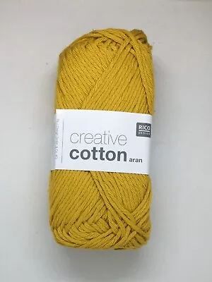 Rico Design Creative Cotton 50g (Aran) 26 Shades Available • £1.99