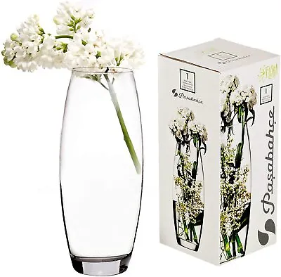 £8.76 • Buy Pasabahce Clear Glass Flower Vase Botanica Vase Cyllndrical Decorative Bowl UK