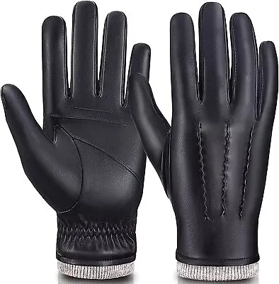 MAGILINK Mens Leather Gloves Touchscreen Texting Winter Gloves Men PU Warm Ther • $16.24