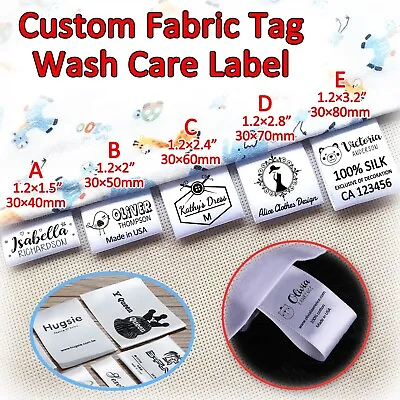$19.99 • Buy 240pcs Personalized Satin Ribbon Tag Clothing Sewing Garment Fabric Sew On Label