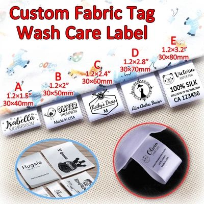 $19.99 • Buy 240pcs Personalized Satin Ribbon Tag Clothing Sewing Garment Fabric Sew On Label