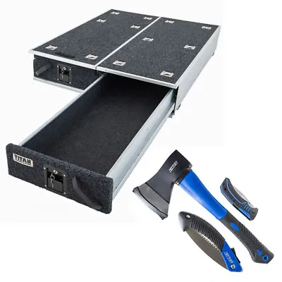 $448.95 • Buy 1300mm Titan Drawer System For Utes  Three Piece Axe Folding Saw And Knife Kit