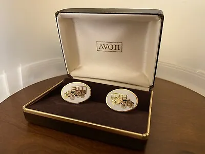 Vintage Ford Model T Enamel Cufflinks AVON Motor City Detroit Michigan In Box • $11