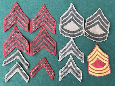 WW2 US Marine Corps Sleeve Rank Insignia Group Pairs Singles 12 Pieces • $10