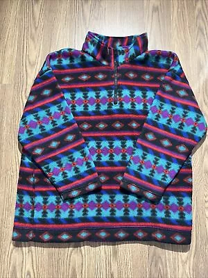 Vintage Southwestern Aztec 1/4 Zip Pullover Fleece North West Sz M • $24