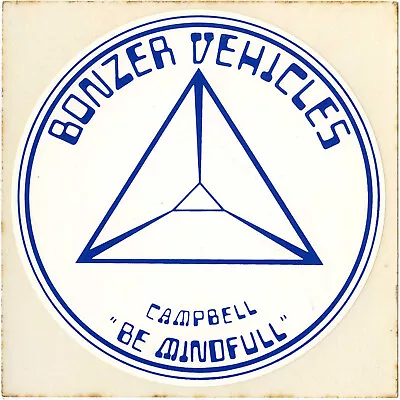 1970's BONZER VEHICLES By Campbell Brothers Decal - VG - 4.5 X 4.5 • $7.77