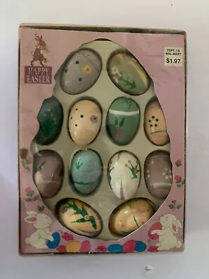 Vintage Miniature 12 Painted Eggs Made For Walmart • $7.95