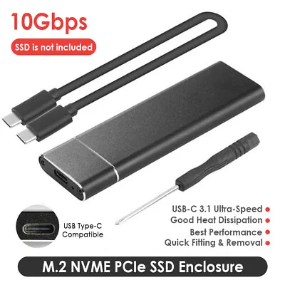 $28.89 • Buy USB 3.2 10Gbps To M.2 NVMe SSD External Enclosure Storage Case Box USB-C Drive