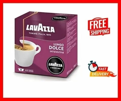 Lavazza A Modo Mio Lungo DolceCoffee Pods Espresso 100% Arabica 36 Capsules UK • £11.45