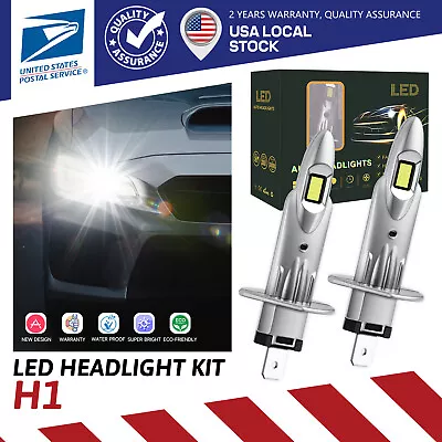 2x H1 LED Headlight Bulbs Conversion Kit High/Low Beam Super Bright 6000K White • $16.49