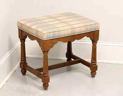 ETHAN ALLEN Oak Country Cottage Style Bench Footstool - A • $395