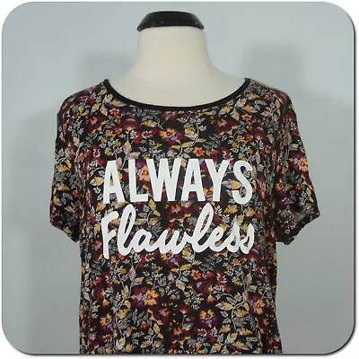 - H&M Floral Top M Medium Womens Always Flawless Short Sleeves • $4.23