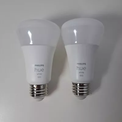 Set Of 2 Philips Hue White E26 A19 Bluetooth Smart LED Bulbs 800 Lumens • $23.99