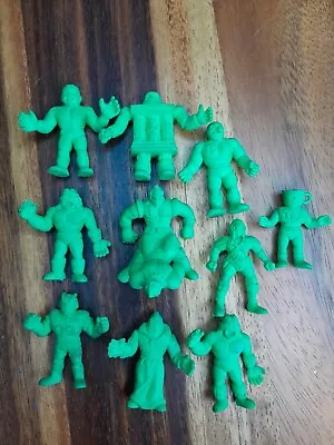 Vintage Kinnikuman M.U.S.C.L.E MEN Keshi Mini Figures Japanese Import Green #1 • £14.99