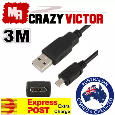 $5.95 • Buy 3M USB Power Charger Charging Cable Cord For PS4 Playstation 4 Controller