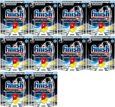 460 Tablets - 10 Packs Of 46 Tablets Finish Quantum Ultimate Pro Dishwash Lemom • $449.95