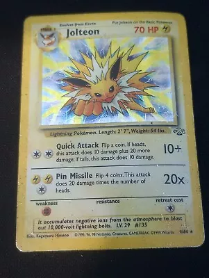 Pokémon TCG Jolteon Jungle 4/64 Holo 1st Edition Holo Rare • $15.60