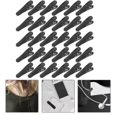  100 Pcs Headphone Cable Clip Plastic Clamps For Headset Clips Shirt • £9.49