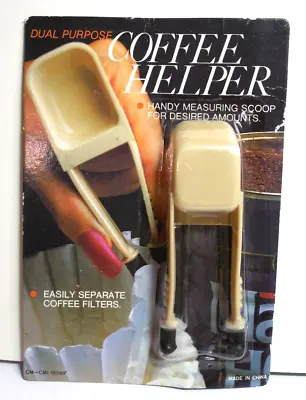 Vintage Coffee Helper Dual Purpose Scoop / Filter Separater NOS • $9.99