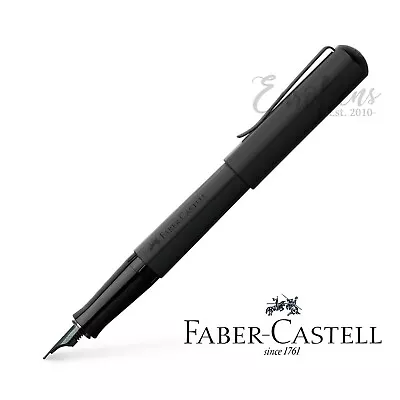 Faber-Castell Fountain Pen Matte Black Hexo Medium Fine Or Extra Fine Nib 150570 • £37.95