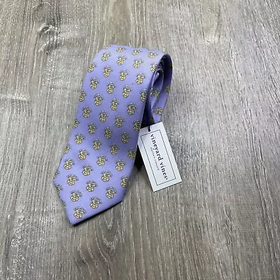 Vineyard Vines Custom Collection Tie Silk USA Purple Salisbury • $22.49