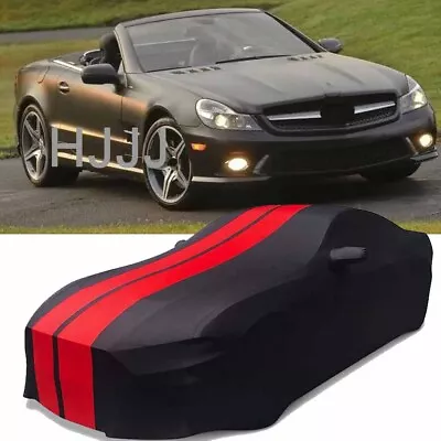 Indoor Car Cover Stain Stretch Dustproof Black/Red For Mercedes Benz SL500 SL550 • $99.37