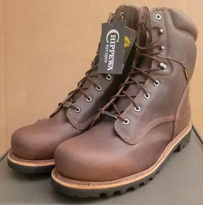 Chippewa Men's Bolville 8  Nano Comp Toe WP Boots  Size: 14  Fossil Brown  73206 • $169.95
