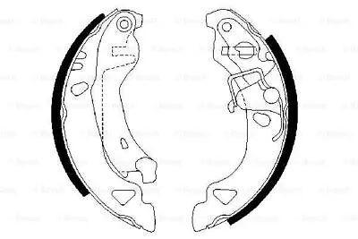 Brake Shoe Set Bosch 0 986 487 317 Rear Axle For Fiatlancia • £19.23