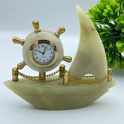 Beautiful Onyx Boat Clock Handcrafted Titanic Clock • $59