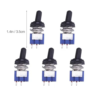 5PCS Mini 3 Position Toggle On/Off Light Toggle Switches + Waterproof Cover New • $8.99