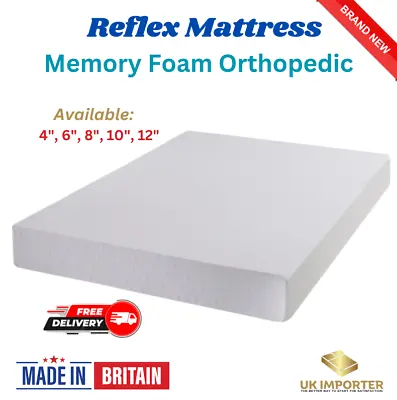 Memory Foam Mattress Orthopaedic 12 /6 /8 /10  Reflex Mattress DoubleKing3FT • £114.99