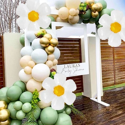 Jevenis Daisy Balloons Garland Arch Kit Daisy Flower Balloon Sage Green Balloon  • $37.11